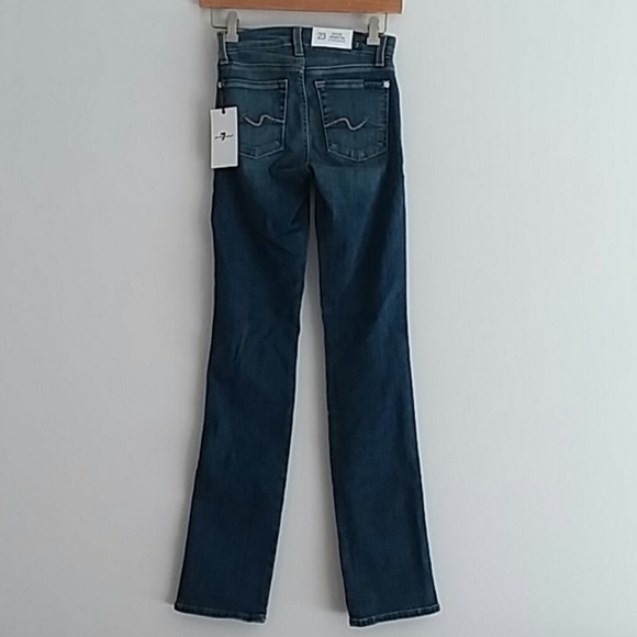 7FAM Jeans Kimmie straight 23 Mexico blue nwt - Picture 2 of 8